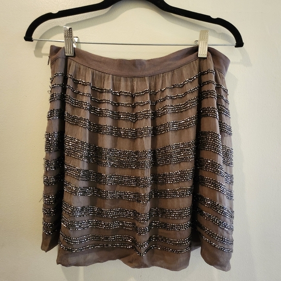 Club Monaco Dresses & Skirts - Club Monoco Silk Beaded Mini Skirt Size 8